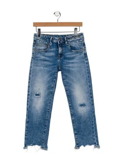 Pre-owned R13 Mid-rise Straight Leg Jeans In Blue