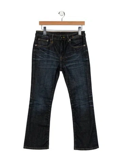 Pre-owned R13 Mid-rise Straight Leg Jeans In Blue