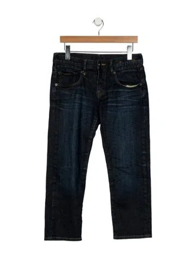 Pre-owned R13 Mid-rise Straight Leg Jeans In Blue