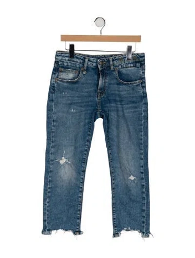 Pre-owned R13 Mid-rise Straight Leg Jeans In Blue