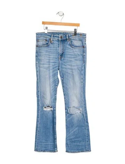 Pre-owned R13 Mid-rise Straight Leg Jeans In Blue