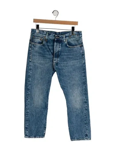 Pre-owned R13 Mid-rise Straight Leg Jeans In Blue