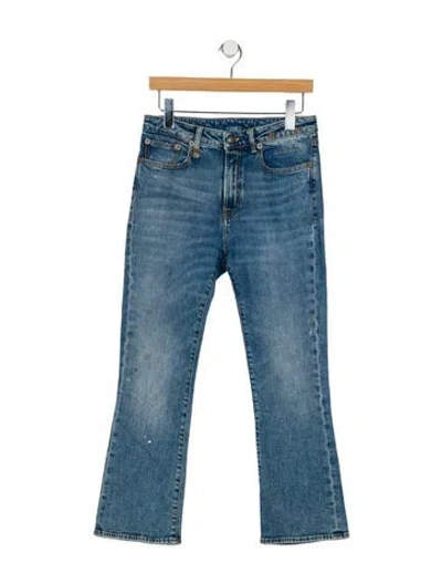 Pre-owned R13 Mid-rise Straight Leg Jeans In Blue