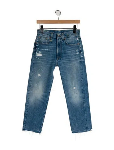Pre-owned R13 Mid-rise Straight Leg Jeans In Blue