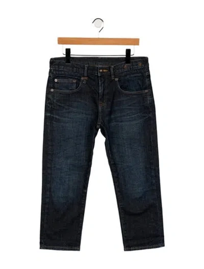Pre-owned R13 Mid-rise Straight Leg Jeans In Blue