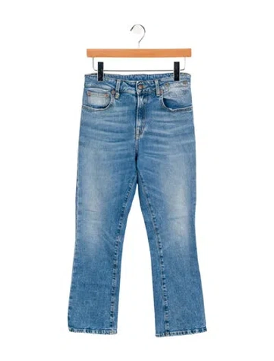 Pre-owned R13 Mid-rise Straight Leg Jeans In Blue