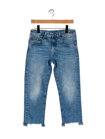 Pre-owned R13 Mid-rise Straight Leg Jeans In Blue