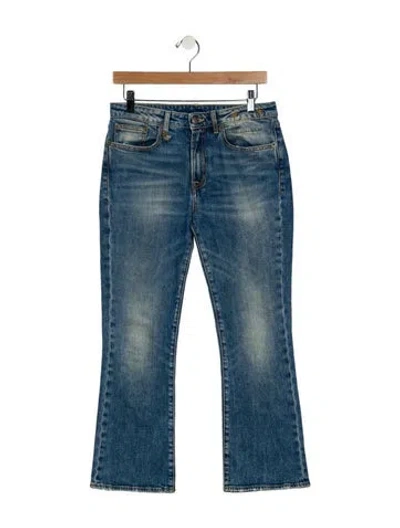 Pre-owned R13 Mid-rise Straight Leg Jeans In Blue