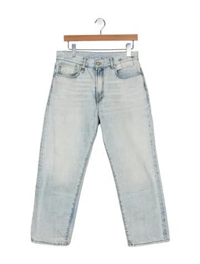 Pre-owned R13 Mid-rise Straight Leg Jeans In Blue