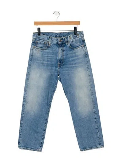 Pre-owned R13 Mid-rise Straight Leg Jeans In Blue