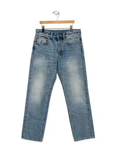 Pre-owned R13 Mid-rise Straight Leg Jeans In Blue