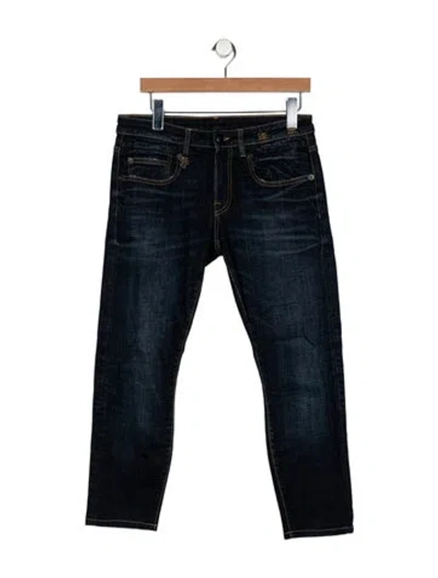 Pre-owned R13 Mid-rise Straight Leg Jeans In Blue
