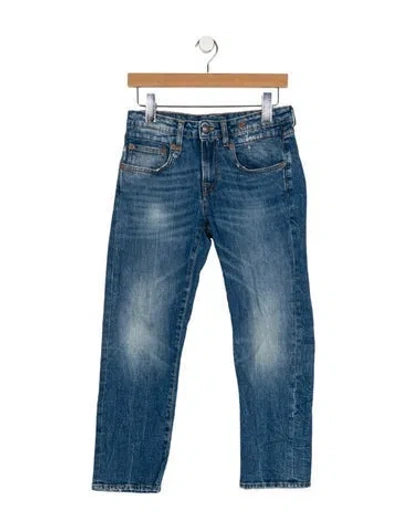 Pre-owned R13 Mid-rise Straight Leg Jeans In Blue