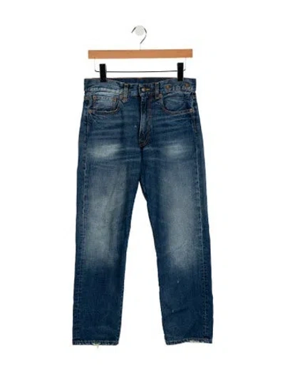 Pre-owned R13 Mid-rise Straight Leg Jeans In Blue