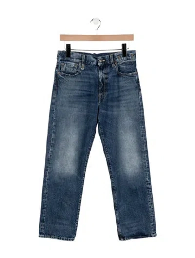 Pre-owned R13 Mid-rise Straight Leg Jeans In Blue