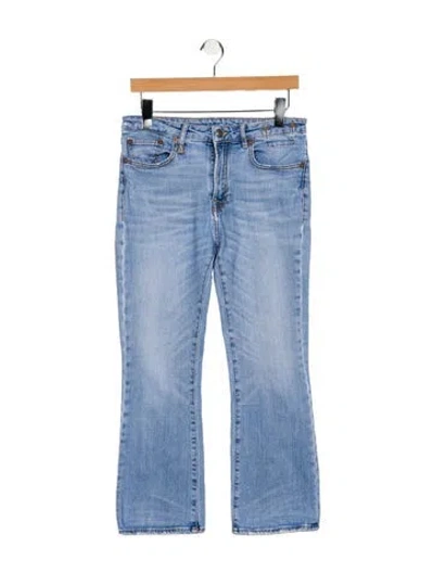 Pre-owned R13 Mid-rise Straight Leg Jeans In Blue