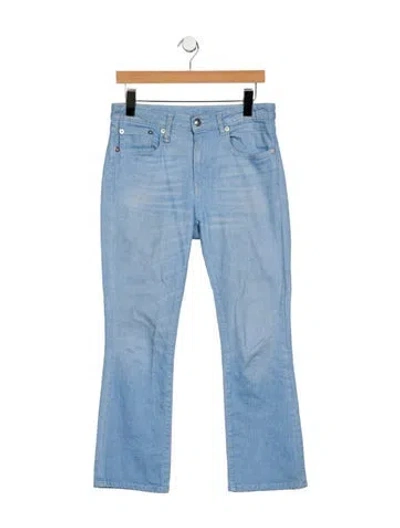 Pre-owned R13 Mid-rise Straight Leg Jeans In Blue