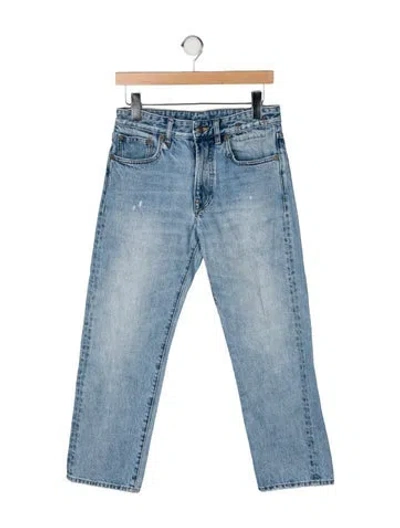 Pre-owned R13 Mid-rise Straight Leg Jeans In Blue