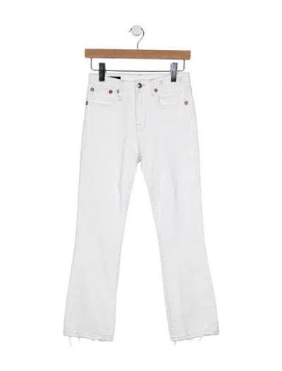 Pre-owned R13 Mid-rise Straight Leg Jeans In Blue