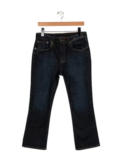 Pre-owned R13 Mid-rise Straight Leg Jeans In Blue