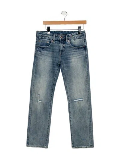 Pre-owned R13 Mid-rise Straight Leg Jeans In Blue