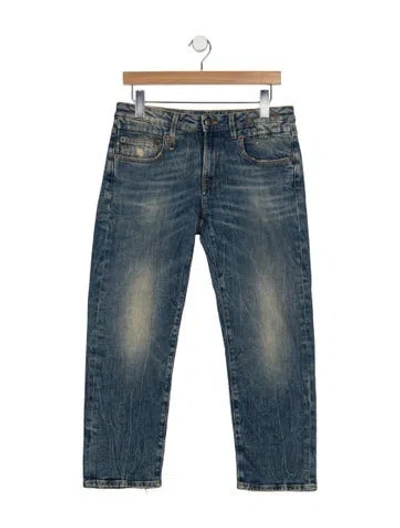 Pre-owned R13 Mid-rise Straight Leg Jeans In Blue