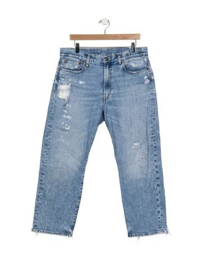 Pre-owned R13 Mid-rise Straight Leg Jeans In Blue