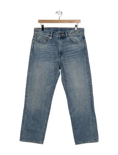 Pre-owned R13 Mid-rise Straight Leg Jeans In Blue