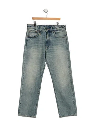 Pre-owned R13 Mid-rise Straight Leg Jeans In Blue