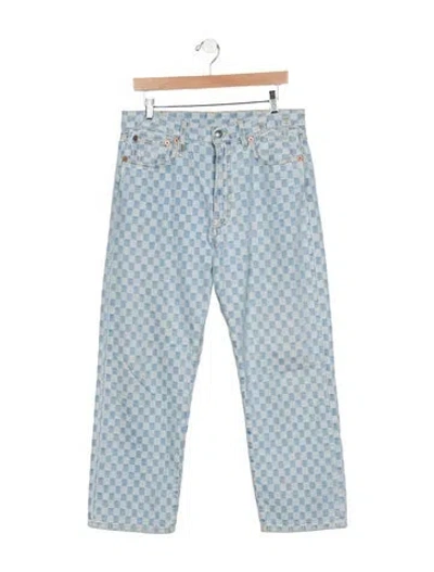 Pre-owned R13 Mid-rise Straight Leg Jeans In Blue