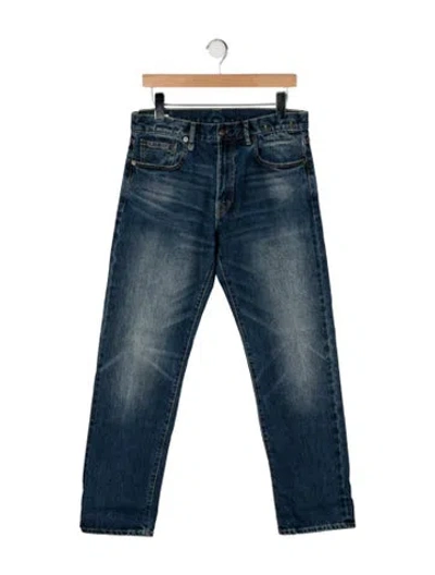 Pre-owned R13 Mid-rise Straight Leg Jeans In Blue