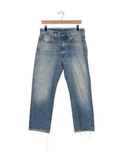 Pre-owned R13 Mid-rise Straight Leg Jeans In Blue