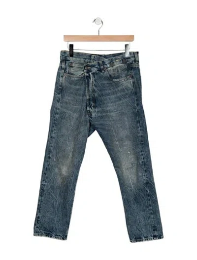 Pre-owned R13 Mid-rise Straight Leg Jeans In Blue