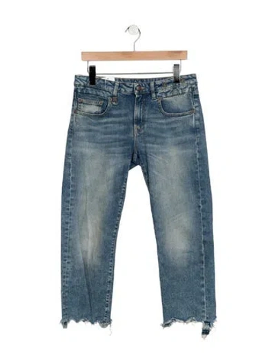 Pre-owned R13 Mid-rise Straight Leg Jeans In Blue
