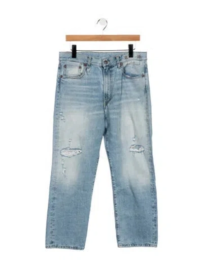Pre-owned R13 Mid-rise Straight Leg Jeans In Blue