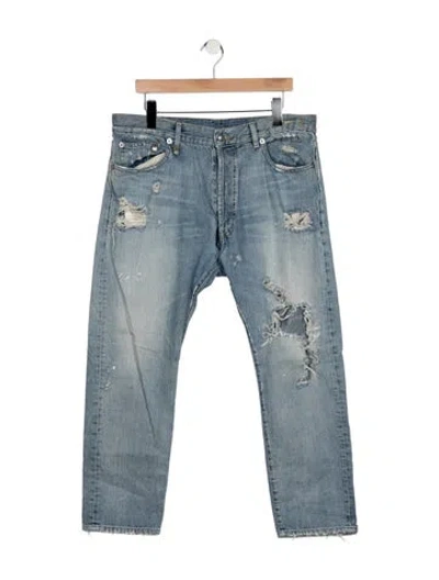 Pre-owned R13 Mid-rise Straight Leg Jeans In Blue