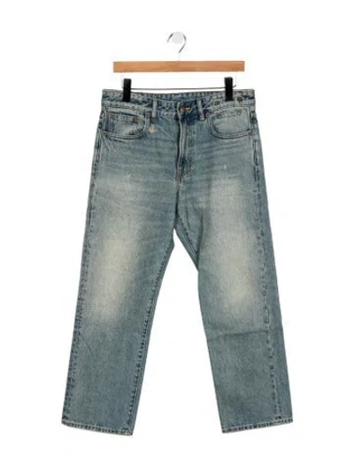 Pre-owned R13 Mid-rise Straight Leg Jeans In Blue