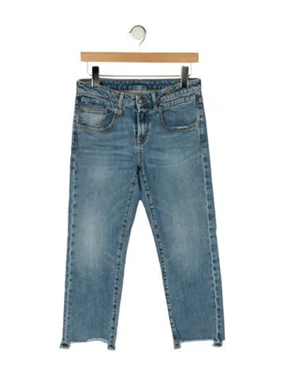 Pre-owned R13 Mid-rise Straight Leg Jeans In Blue
