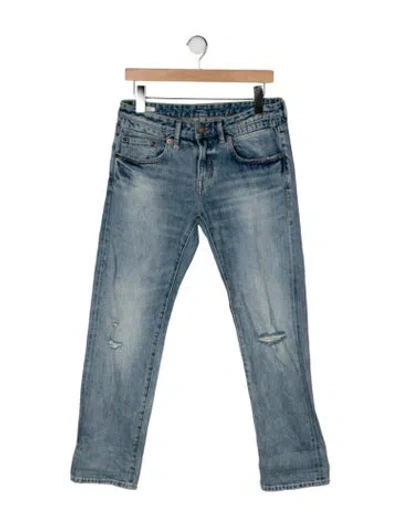Pre-owned R13 Mid-rise Straight Leg Jeans In Blue