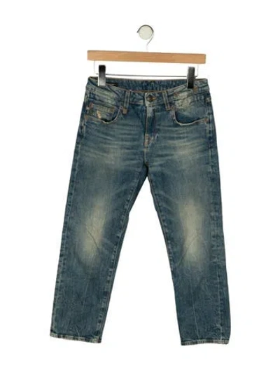 Pre-owned R13 Mid-rise Straight Leg Jeans In Blue