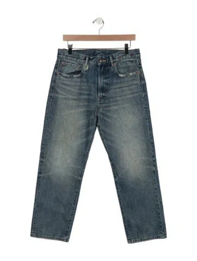 Pre-owned R13 Mid-rise Straight Leg Jeans In Blue