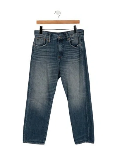 Pre-owned R13 Mid-rise Straight Leg Jeans In Blue