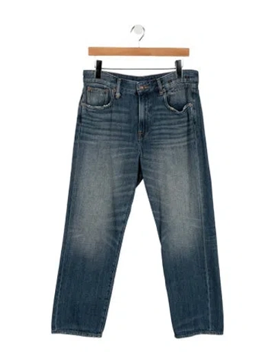 Pre-owned R13 Mid-rise Straight Leg Jeans In Blue