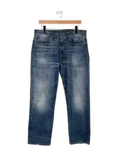 Pre-owned R13 Mid-rise Straight Leg Jeans In Blue