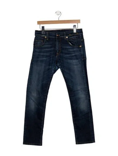 Pre-owned R13 Mid-rise Straight Leg Jeans In Blue