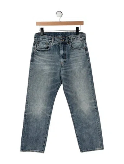 Pre-owned R13 Mid-rise Straight Leg Jeans In Blue