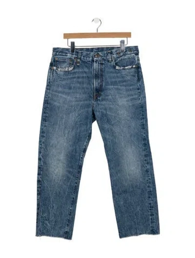 Pre-owned R13 Mid-rise Straight Leg Jeans In Blue