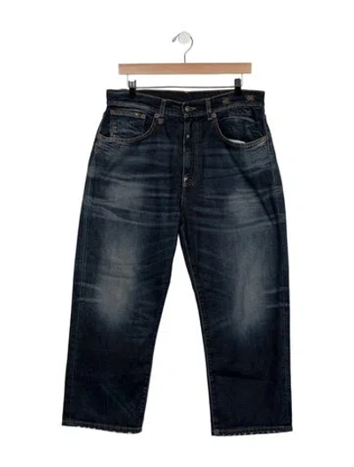 Pre-owned R13 Mid-rise Straight Leg Jeans In Blue
