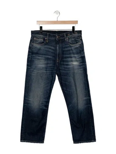 Pre-owned R13 Mid-rise Straight Leg Jeans In Blue