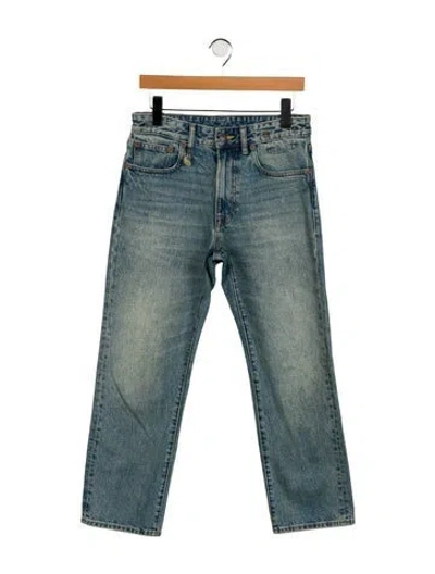 Pre-owned R13 Mid-rise Straight Leg Jeans In Blue